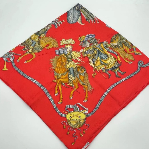 HERMES Carre 90 90th Anniversary of the Sun King Silk Scarf - Picture 7 of 11